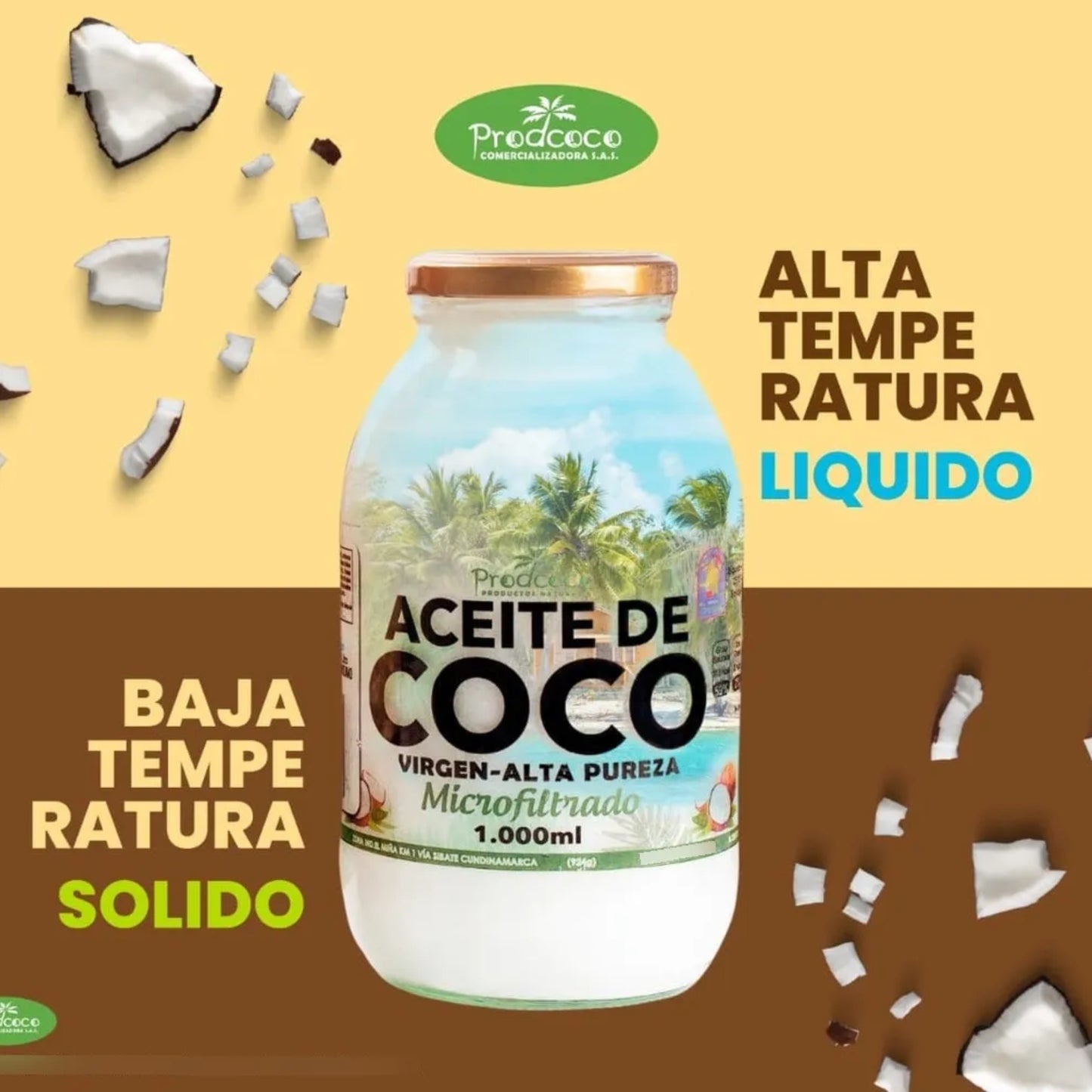 Aceite De Coco 1 Litro (1.000 ml) 100% Natural