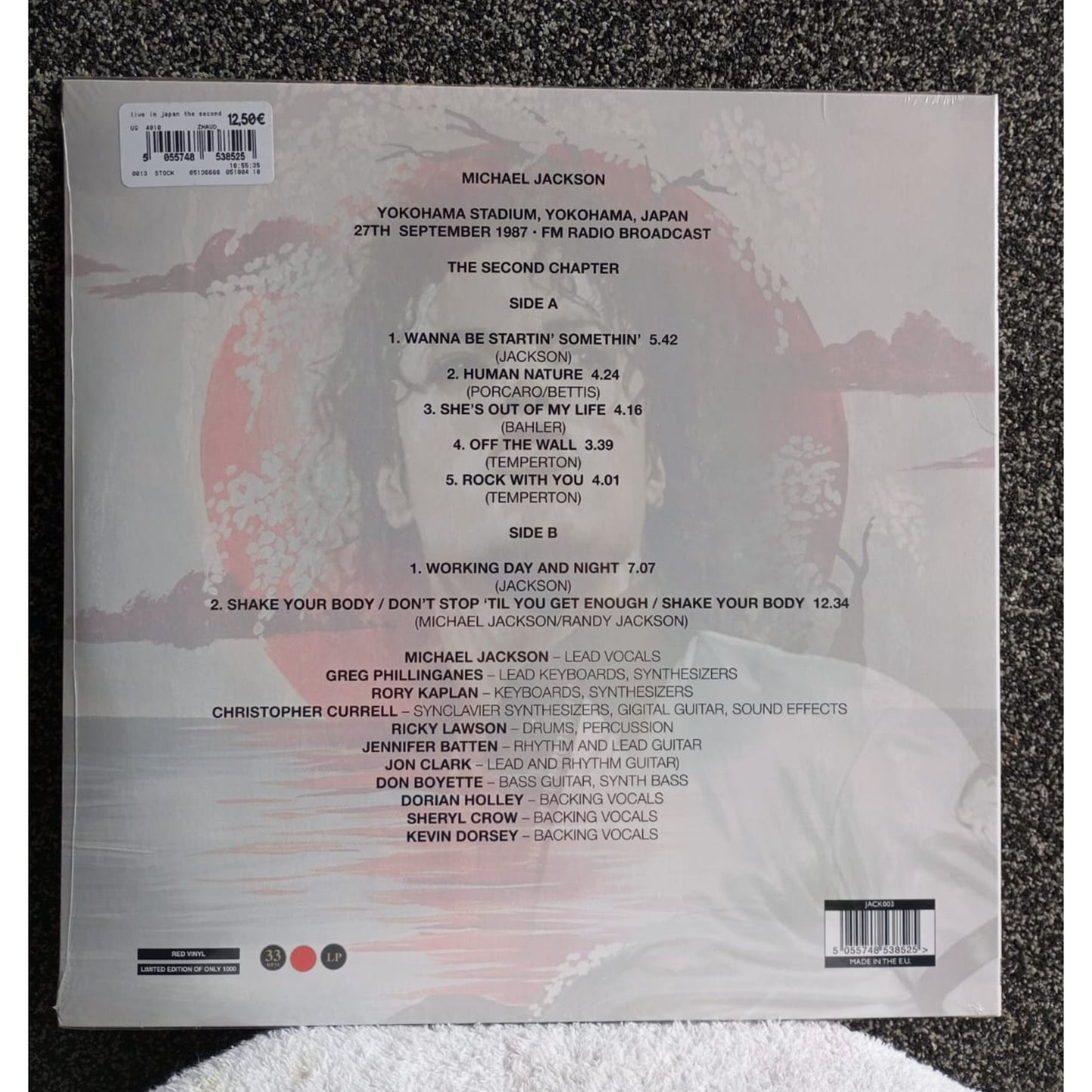 Vinilo Live In Japan 1987 The Second Chapter Michael Jackson