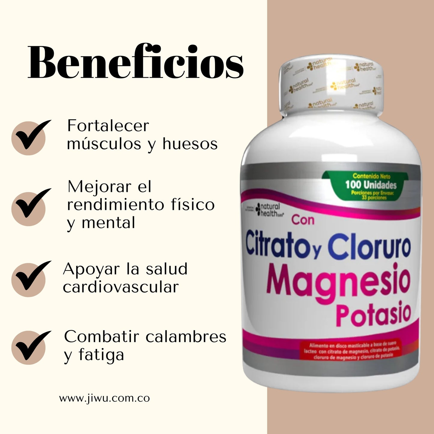 Citrato y Cloruro de Magnesio y Potasio