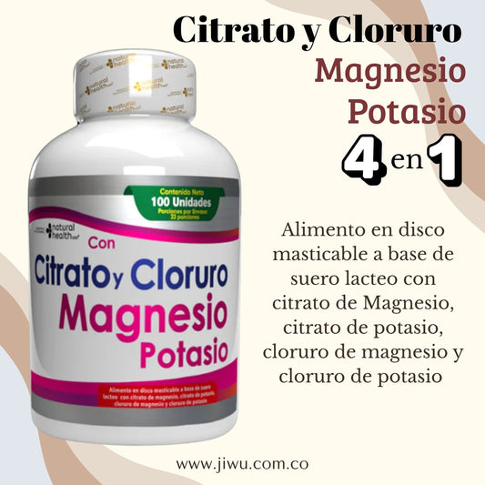 Citrato y Cloruro de Magnesio y Potasio