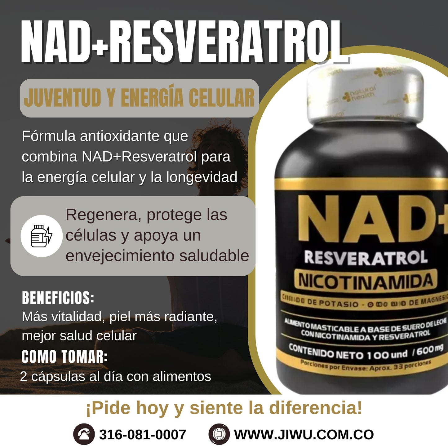 Pack Aswagandha - Nad+Resveratrol - Citrato y Cloruro4en1