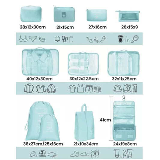 Organizadores De Equipaje Kit 11 Piezas