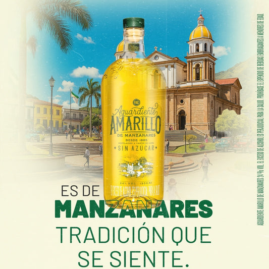 Aguardiente Amarillo De Manzanarez TRIO 1500ml c/u
