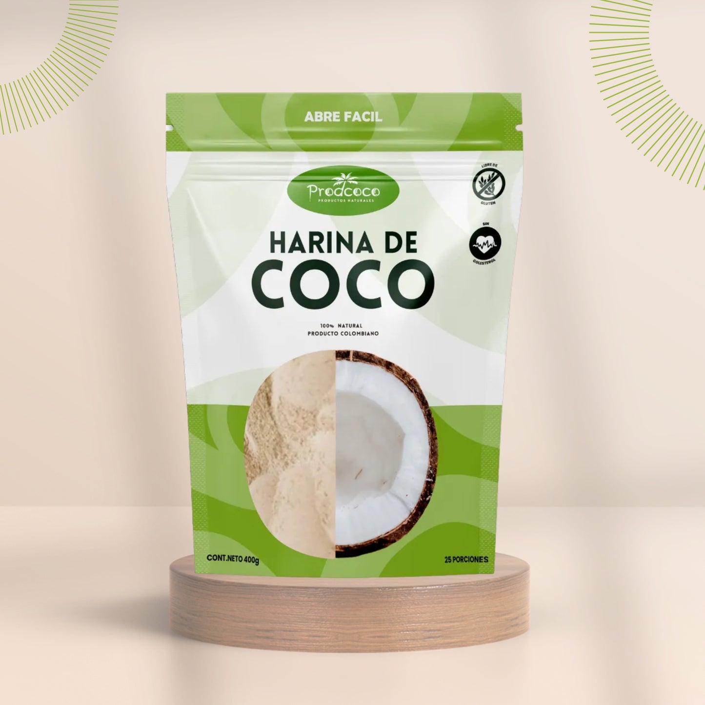 Harina De Coco 100% Natural Sin Gluten 500g