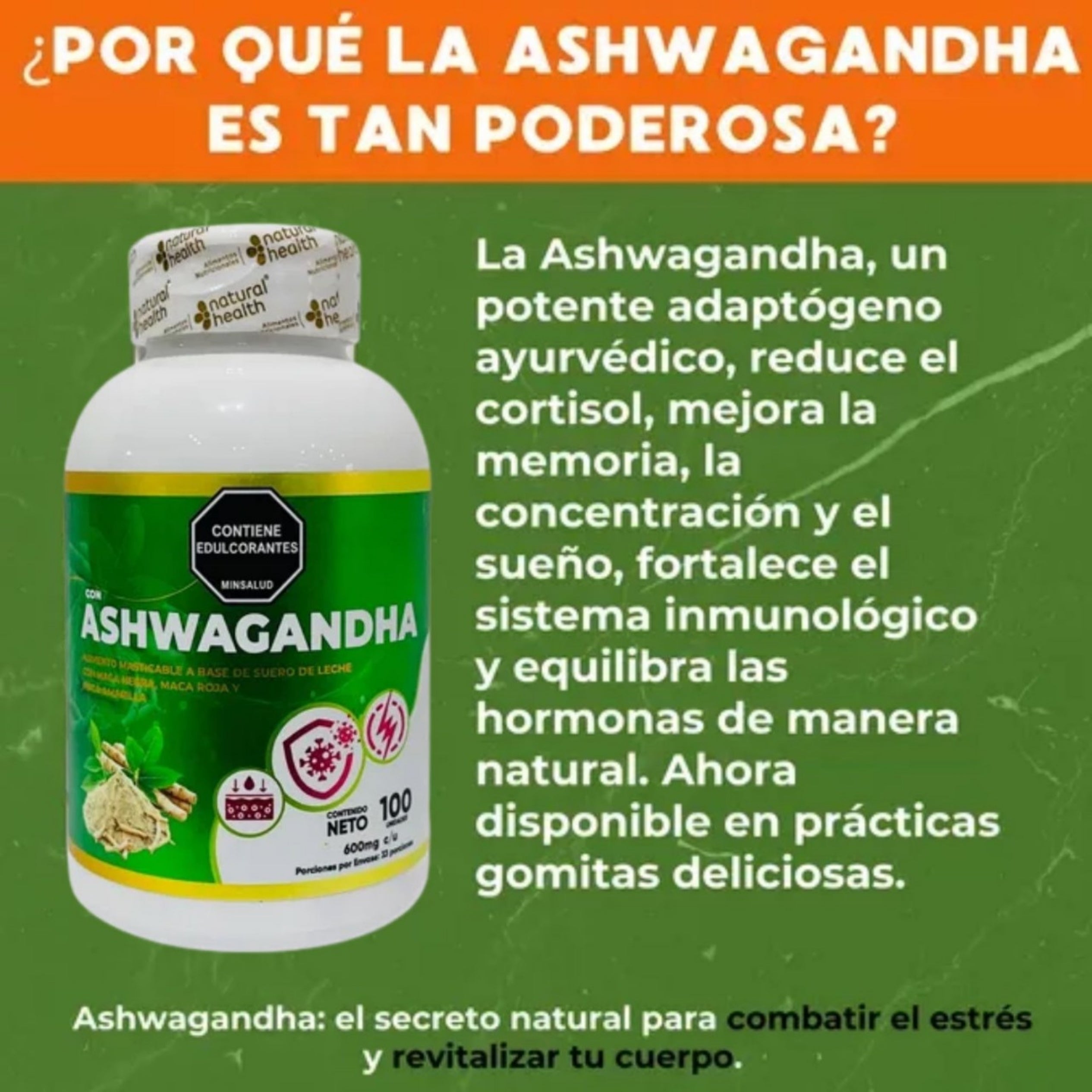 Ashwagandha 100unidades  Naturalhealth