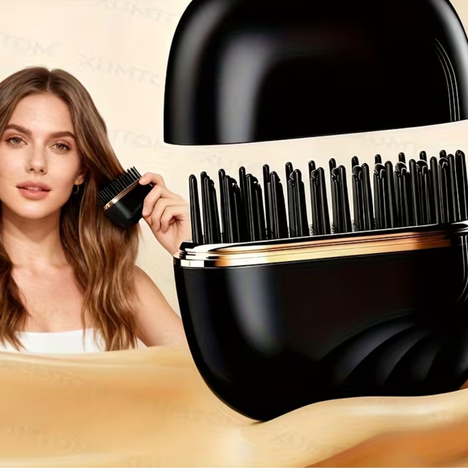 Cepillo Alisador Inalámbrico Recargable USB Peine Térmico para Alisar y Moldear el Cabello