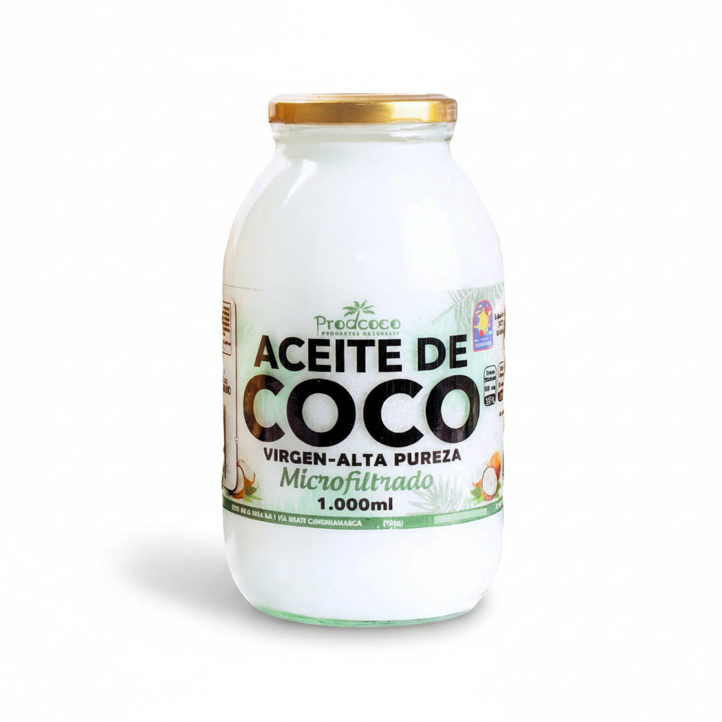 Aceite De Coco 1  Litro  (1.000 ml)  100% Natural