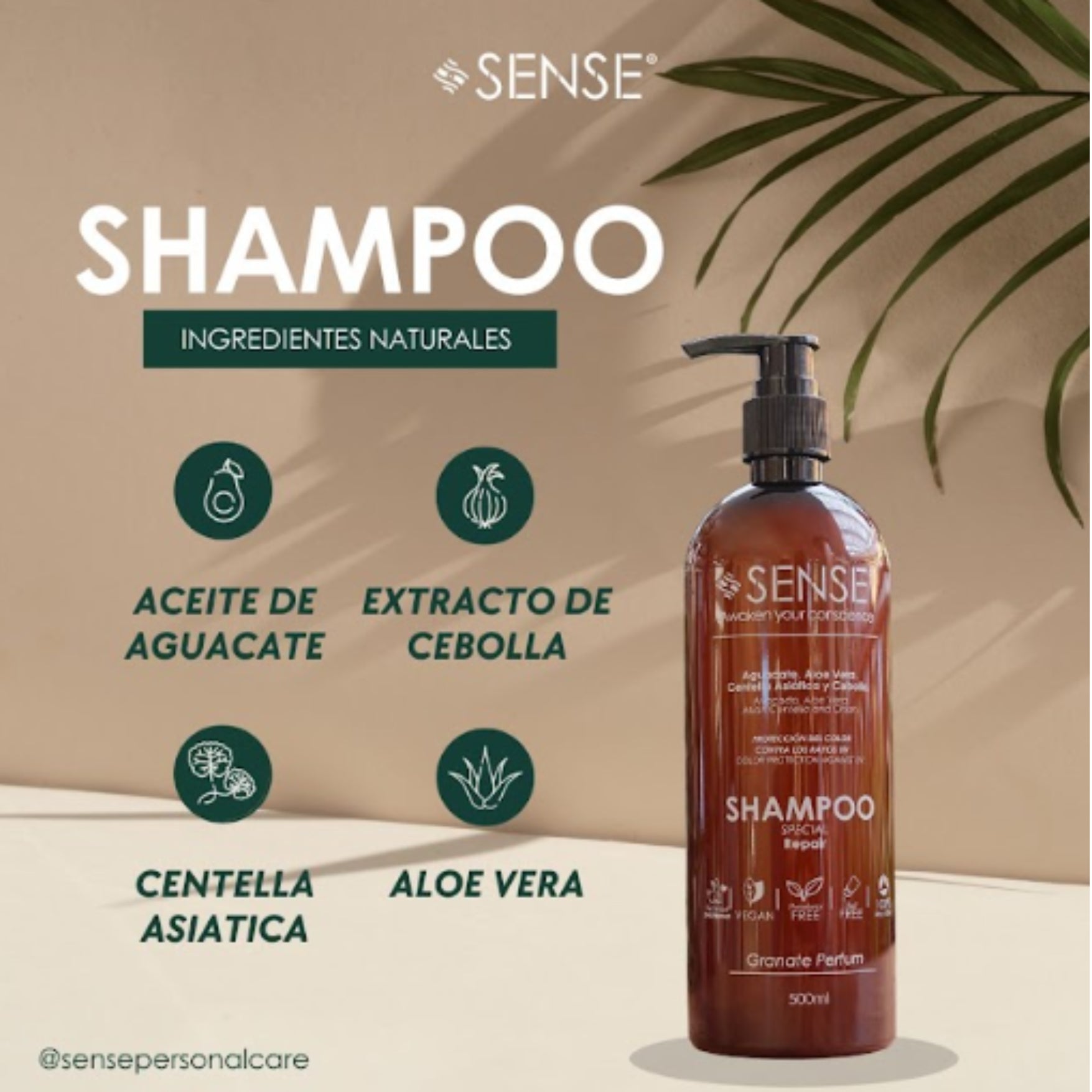 Shampoo Reparador 500ml Sense