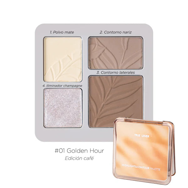 Paleta de 4 Tonos Conotorno e Iluminador