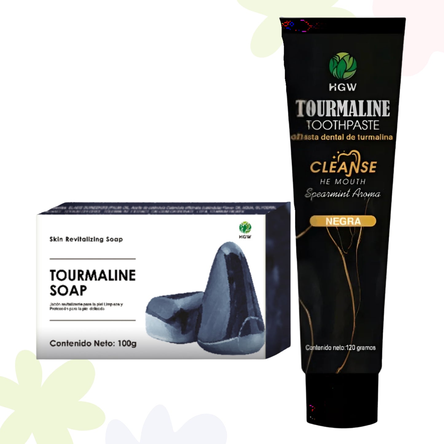 Kit de Turmalina jabón + crema dental + cepillo ecológico GRATIS