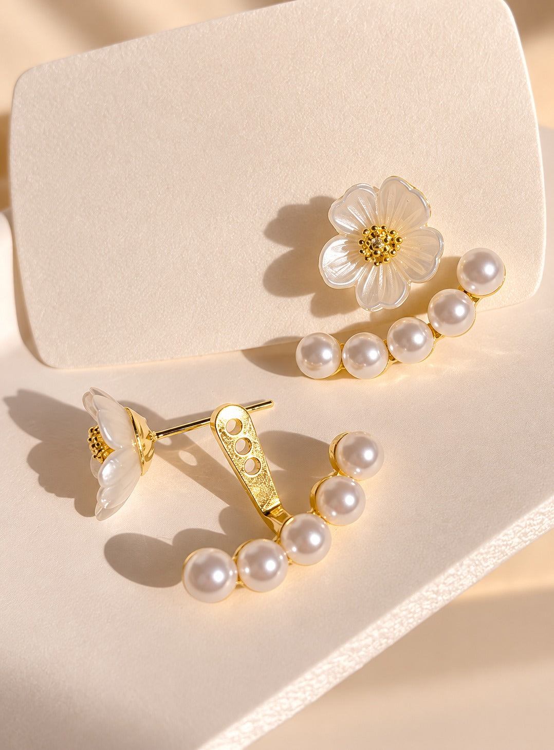 Aretes Flor de perlas