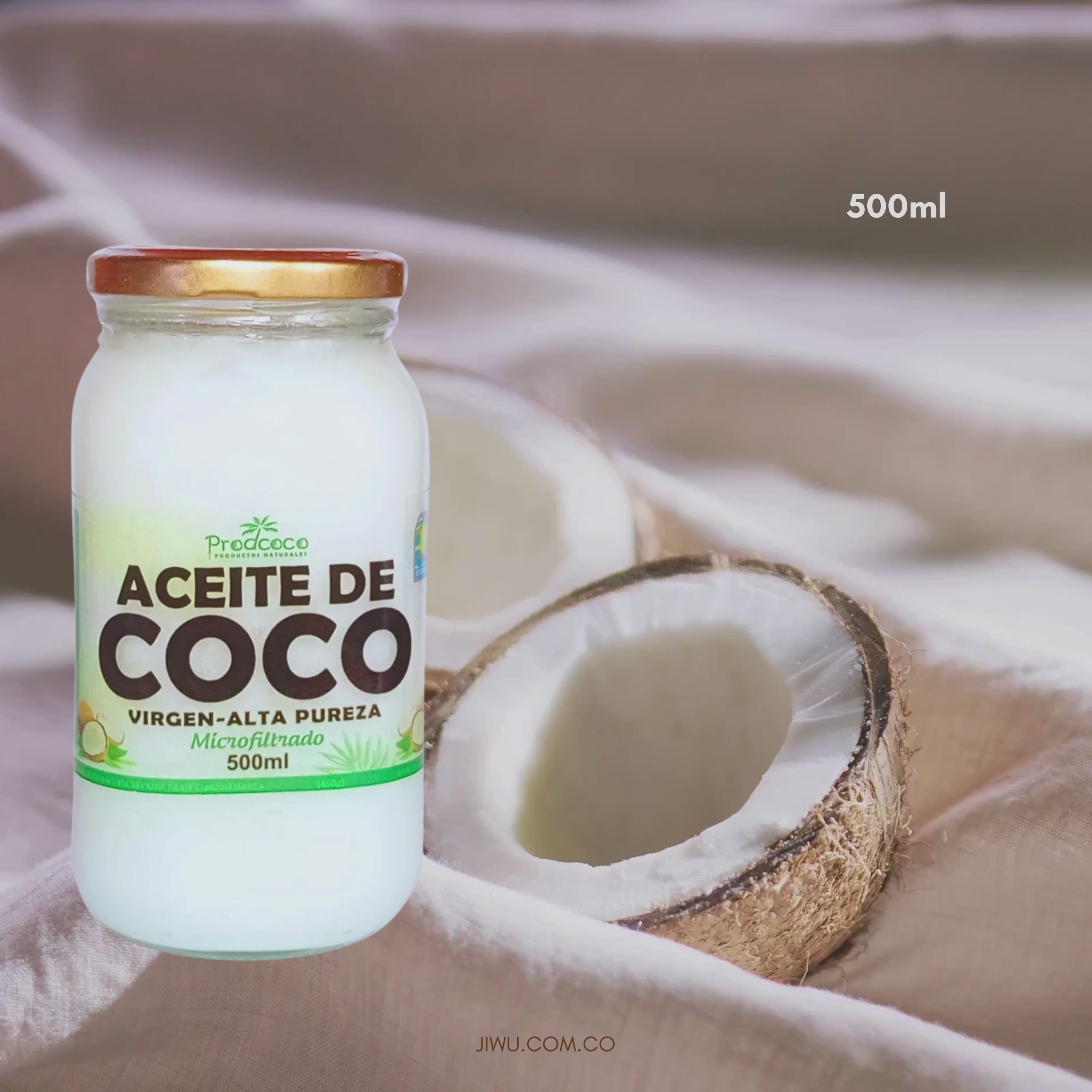 Cargar vídeo: Aceite De Coco   500 ml  100% Natural